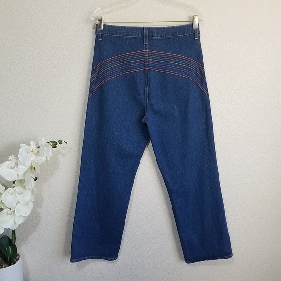 Alice + Olivia Rainbow Stitch High Waist Jeans - Picture 2 of 11